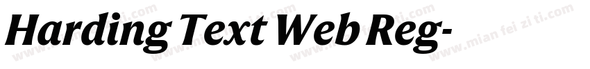 Harding Text Web Reg字体转换